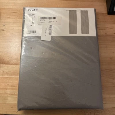 IKEA VIVAN Pair of Curtains - Gray -  57 x 98.5" (145 x 250 cm) NEW - Image 1 of 3