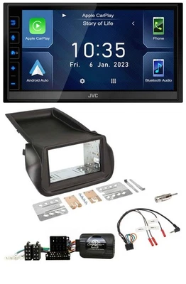 JVC DAB Bluetooth Lenkrad USB 2DIN Autoradio für Citroen Nemo Fiat Fiorino Peuge - Bild 1 von 4