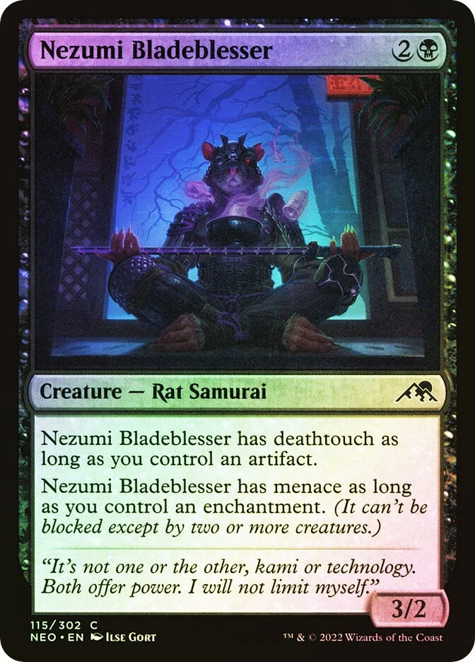 MTG FOIL Nezumi Bladeblesser  - Kamigawa: Neon Dynasty #115 - Image 1 of 1