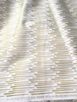 Camelot Fabrics - Nightfall Tassels  - White Quilting and Crafting Fabric - Image 1 of 2