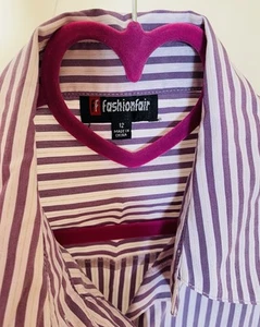 Purple gold pinstripe women’s shirt - Picture 1 of 4