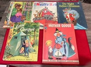 5 Antique Rand McNally Books est 1856 Mother Goose Noahs ark 3 Bears etc - Picture 1 of 7