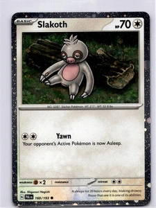Slakoth 160/193 Comos Cosmic Holo Common Paldea Evolved Pokemon NM - Picture 1 of 2