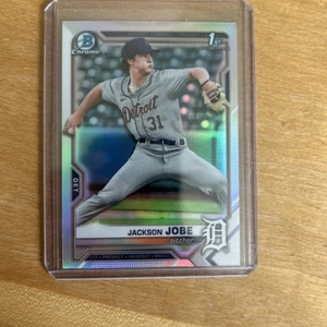 Bowman Draft 2021 - refractor cromado 1st Bowman #BDC-69 Jackson Jobe (RC) - Imagen 1 de 5