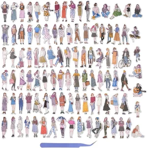 Shusmda 101 Pcs People Stickers for Journaling Scrapbooking,Urban Fashion Gir... - Picture 1 of 7