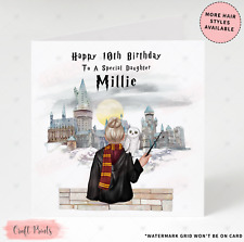 Personalised Harry Potter Birthday Card Son Daughter Granddaughter Grandson etc