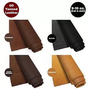 ELW 9-10 oz (3.6-4mm) Heavy Weight Oil Tanned Cowhide Full Grain Leather - Picture 1 of 12