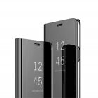 Für Samsung Galaxy A21s  - Mirror Handy Cover Tasche Hülle Clear View Schwarz An