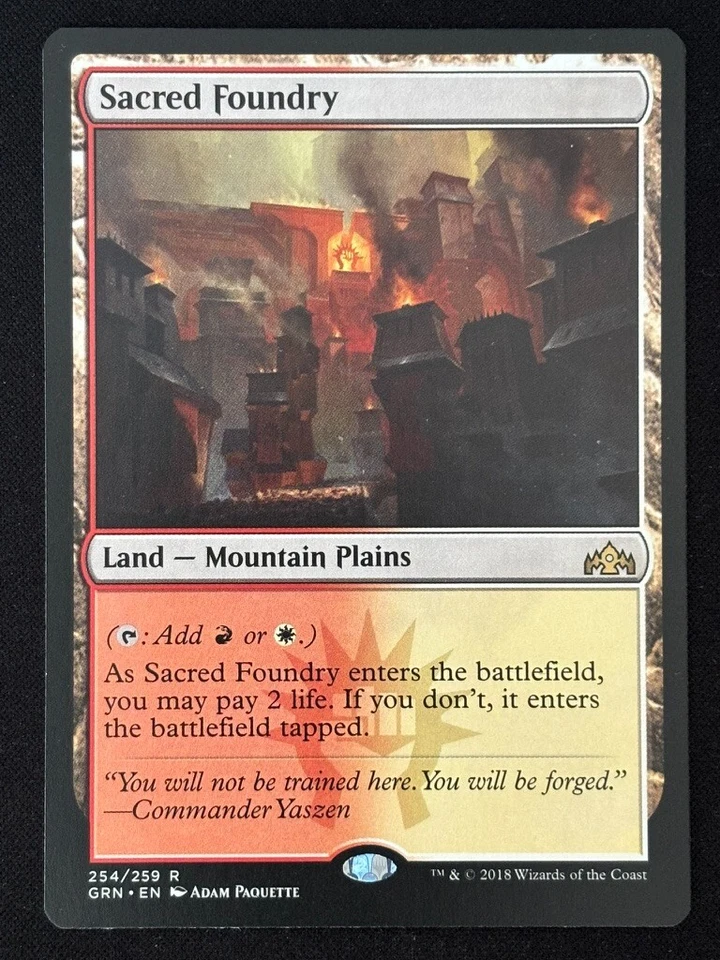 1x MTG Sacred Foundry - Guilds of Ravnica (GRN) #254 - Magic the Gathering - Image 1 of 1