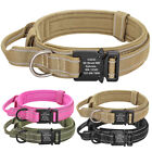 Military Tactical Dog Collar Reflective Training Collar Custom Personalized Name