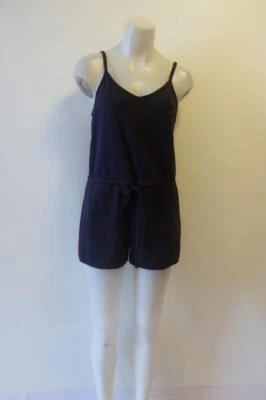 Mameluco corto a rayas laterales azul marino Honey Punch para mujer talla M* Foto 1 de 4