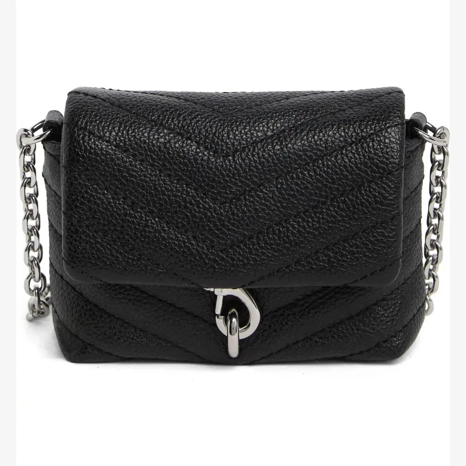 Rebecca Minkoff Edie Quilted Micro Crossbody Leather Black Very Rare - NWT - Image 1 of 4