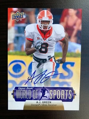 A.J. Green 2011 Upper Deck World of Sports Auto Autograph - Image 1 of 2