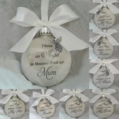 Personalised Memory Bauble Christmas Tree Hanging Ball Commemorate Xmas Gift uk❤