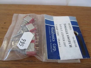 Toggle Switches Miniatronics D.P.D.T. 5 Amp 120V center off 36-260-04 4 PaK - Picture 1 of 1