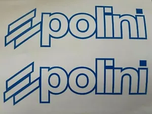 Polini decal stickers X2 mid blue scooter moped vespa lambretta - Picture 1 of 1