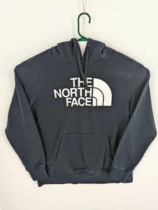 Felpa con cappuccio uomo North Face blu navy logo scritto, grande - Foto 1 di 5