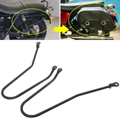 Saddlebag Support Guard Bar Pannier Rail For Triumph Bonneville T100 T120 Black Foto 1 de 4