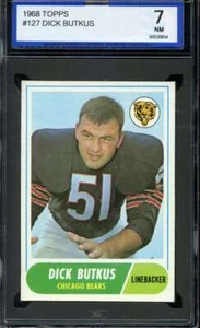 1968 TOPPS #127 DICK BUTKUS ISA 7 BEARS HOF *ADT4788 - Picture 1 of 2
