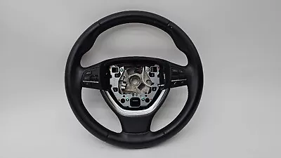 2011-2016 BMW F10 528i 535i 550i Steering Wheel Multifunction Black Leather OEM - Image 1 of 4