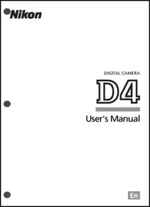 Nikon D4 User Manual Guide Instruction Operator Manual - Picture 1 of 1
