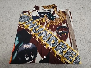 NEW The Hundreds "Memorabilia" StreetWear Button-up Lightweight Hawaiian Shirt M - Picture 1 of 13