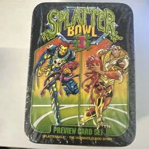 Vintage SPLATTER BOWL I 1993 Preview Trading Card Set Factory Sealed Tin Box 90s - Bild 1 von 2