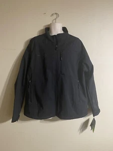 Free Country Black Full Zip Cubic Dobby Softshell Jacket Men's Size XXL NWT - Picture 1 of 6