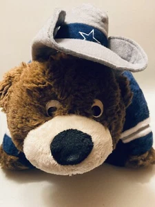 My Pillow Pets Dallas Cowboys Plüsch braun Teddybär 2009 blau Uniform Trikot - Bild 1 von 8