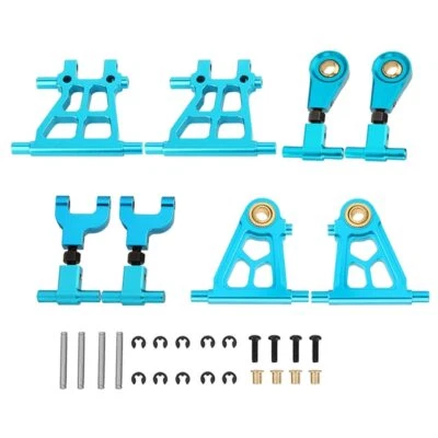 Kit de brazos de suspensión inferiores superiores delanteros traseros de aleación de 8 piezas para Tamiya TT02 1/10 RC Foto 1 de 4