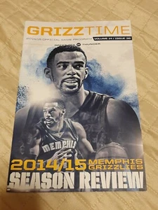 2014/15 Memphis Grizzlies vs THUNDER Program GRIZZTIME ISSUE 38 CONLEY - Picture 1 of 3