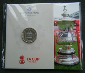 2022 FA CUP 150 JAHRE £2 ZWEI PFUND MÜNZE BRILLANT UNZIRKULIERT PACKUNG - AUF LAGER - Bild 1 von 2
