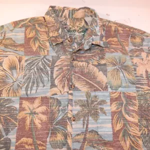 BAMBOO CAY BAHAMA Palm Tree HAWAII ALOHA TROPICAL PARADISE HAWAIIAN SHIRT Mens L - Picture 1 of 3