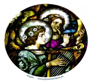 Angel Art Window Sticker Single Sided: Angels 11.7cm - Picture 1 of 1