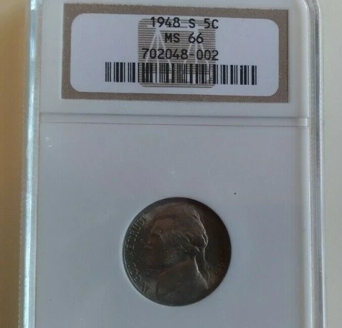 1948 S Jefferson Nickel NGC MS66 Cover