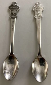 2 Rolex Bucherer Of Switzerland Souvenir Spoons Geneve & Lugano Collectable - Picture 1 of 11