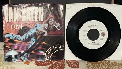 NM/EX • VAN HALEN PANAMA PROMO 45 Picture Sleeve US Warner brothers WLP - Image 1 of 2