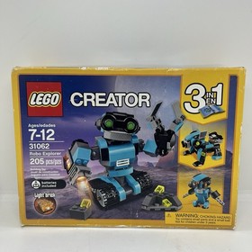 LEGO Creator 31062 Robo Explorer 3-im-1 Set NEW Sealed 205 pc Robot Toy Box Wear