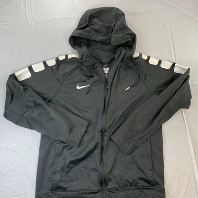 Jaqueta com capuz Nike Elite feminina cinza ajuste térmico zíper completo tamanho bolsos médios - Imagem 1 de 4