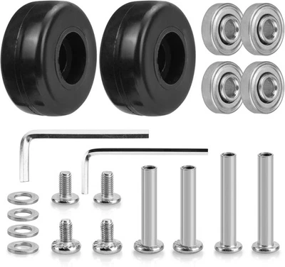 ECH.APR Luggage Wheels Replacement Set of 2 Suitcase 42mm x 18mm x2, Black