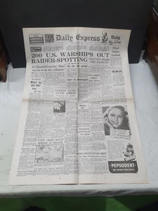 Original Newspaper, Daily Express April 28th 1941 WWII (B75) - Picture 1 of 4