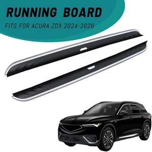 2PCS Running Boards Fits for Acura ZDX 24-26 Black Side Step Aluminium Nerf Bar - Picture 1 of 9