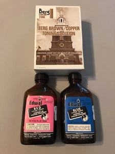 Berg Color Toning Solution Brown/Copper, Vint. Edwal Red Scientific, Blue Toner - Picture 1 of 4