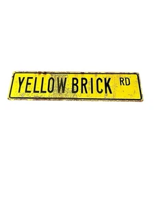 NEW metal sign home decor novelty street YELLOW BRICK RD - Picture 1 of 3
