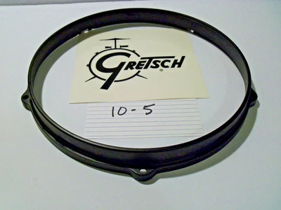 Gretsch USA Snare Drum Hoop 10-5 Hole Batter Side Black Die Cast NOS - Image 1 of 2