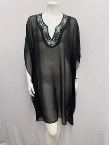 Artsy ZURY Perlen Top schwarz transparent Free Size One Size - Bild 1 von 7