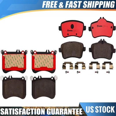 Kit de pastillas de freno Brembo delanteras y traseras de cerámica para Mercedes-Benz SLC43 AMG 2017-2018 Foto 1 de 4