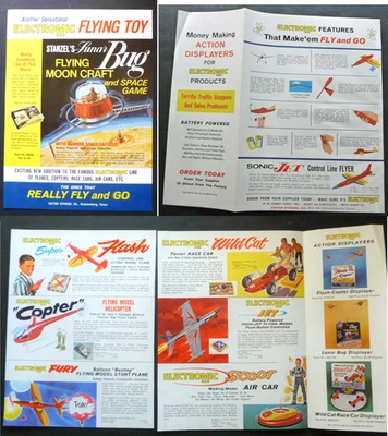 Vtg 1968 DEALER Ad Stanzel Electromic Flying Toy Plane Astro Jack Lunar Bug - Image 1 of 4