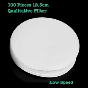 100x Slow Speed Qualitative Filter Paper 12.5cm Filtration Chemistry Laboratory - Picture 1 of 1