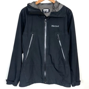 Marmot Men’s Gore-Tex Black Knife Edge Rain Jacket Size Medium - Picture 1 of 19